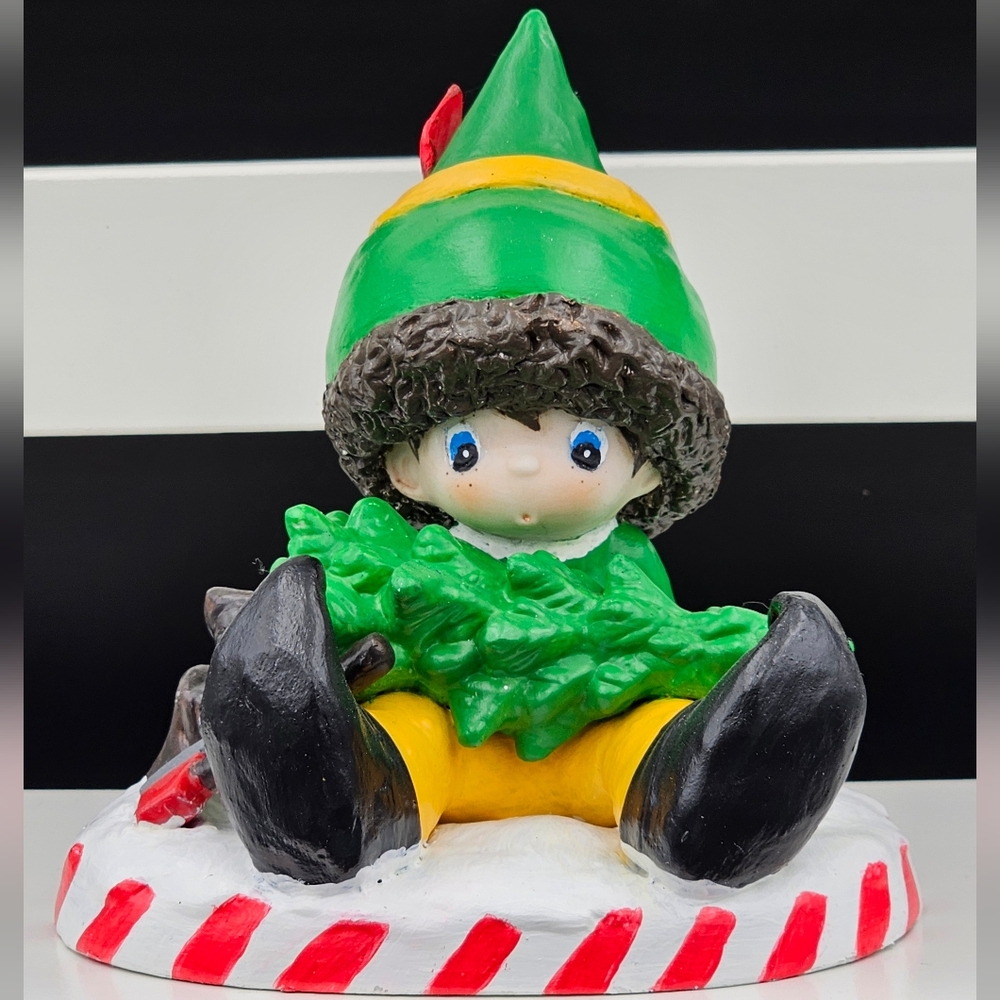 Buddy the Elf Inspired Altered Precious Moments - OOAK